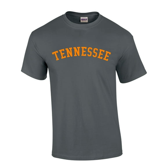 Mens Tennessee Tshirt TN Team Color Short Sleeve T-shirt Graphic Tee-Charcoal-xxxl