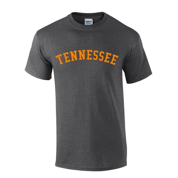 Mens Tennessee Tshirt TN Team Color Short Sleeve T-shirt Graphic Tee-Heather Grey-small