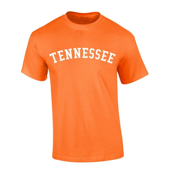 Mens Tennessee Tshirt TN Team Color Short Sleeve T-shirt Graphic Tee-Orange-medium