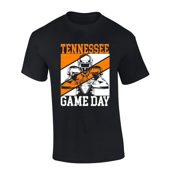 Mens Tennessee Tshirt Tennessee Game Day Football Sports TN Team Color Short Sleeve T-shirt Graphic Tee-Black-small