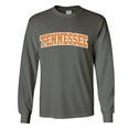 thumbnail image 1 of Mens Tennessee Tshirt Tennessee Orange and White Football Sports TN Team Color Long Sleeve T-shirt Graphic Tee-Charcoal-4xl, 1 of 4