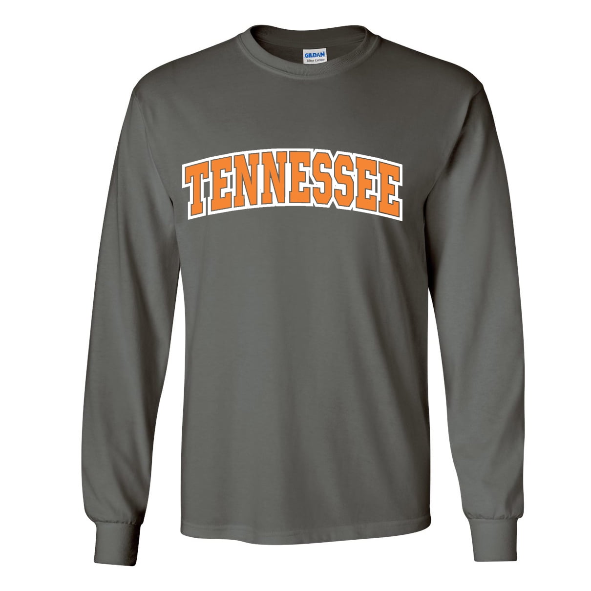 Tennessee Volunteers Long Sleeve T-Shirt - Team Color Graphic Tee, Heather Grey, Small