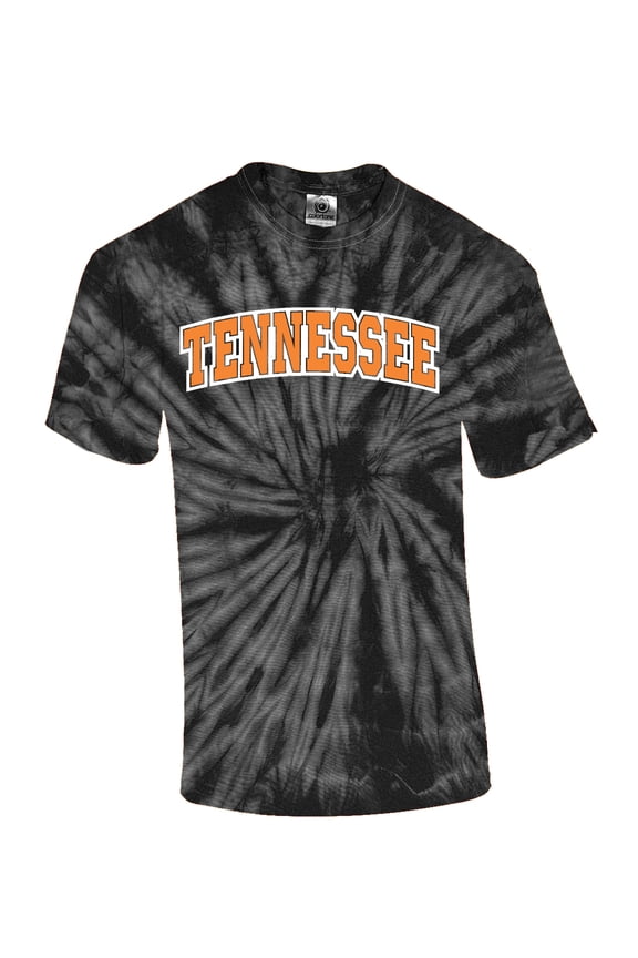 Mens Tennessee Tshirt Tennessee Orange and White Football Sports TN Team Color Short Sleeve T-shirt Graphic Tee-Black Tie Dye-medium