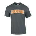 thumbnail image 1 of Mens Tennessee Tshirt Tennessee Orange and White Football Sports TN Team Color Short Sleeve T-shirt Graphic Tee-Charcoal-large, 1 of 4