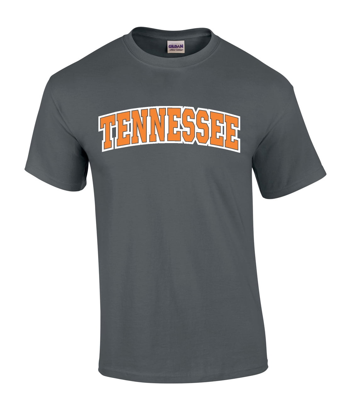 Tennessee Football T-Shirt – Team Color Orange & White Graphic Tee, Charcoal, Unisex Fit