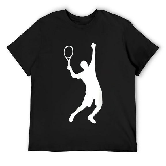 Mens Tennis player service T-Shirt Black