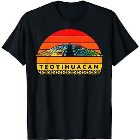 Mens Teotihuacan Sunset Pyramid of the Sun Mexico Gift T-Shirt