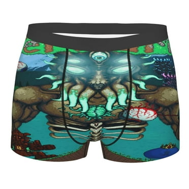 Mens Terraria Boxer Briefs for Men Breathable Underwear Ride-Up Underpants