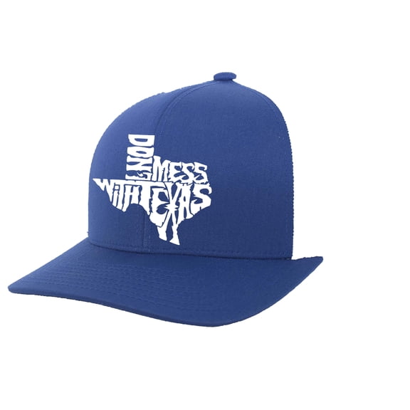 Mens Texas Hat Don't Mess With Texas Mesh Back Trucker Hat, Heather Grey/Black