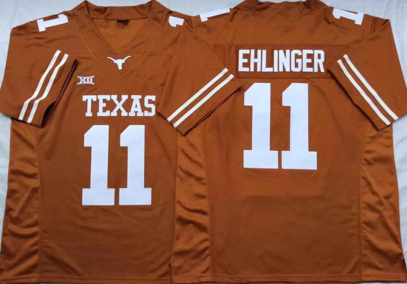 Mens Texas Longhorns Yellow EHLINGER 11 College Football Jersey Medium Walmart