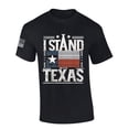 thumbnail image 1 of Mens Texas Tshirt I Stand With Texas Short Sleeve T-shirt-Black-4xl, 1 of 1