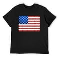 thumbnail image 1 of Mens Text Usa Flag T-Shirt Black 3X-Large, 1 of 5