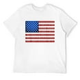 thumbnail image 1 of Mens Text Usa Flag T-Shirt White 4X-Large, 1 of 5