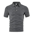thumbnail image 1 of Mens Texture Polo Shirts Short Sleeve Lightweight Cool Dry Business Casual Golf Polo Collared Shirt, 1 of 3