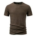 thumbnail image 1 of Mens Textured Shirts Casual Stretch T-Shirts Summer Crewneck Short Sleeve Tee Shirts, 1 of 9