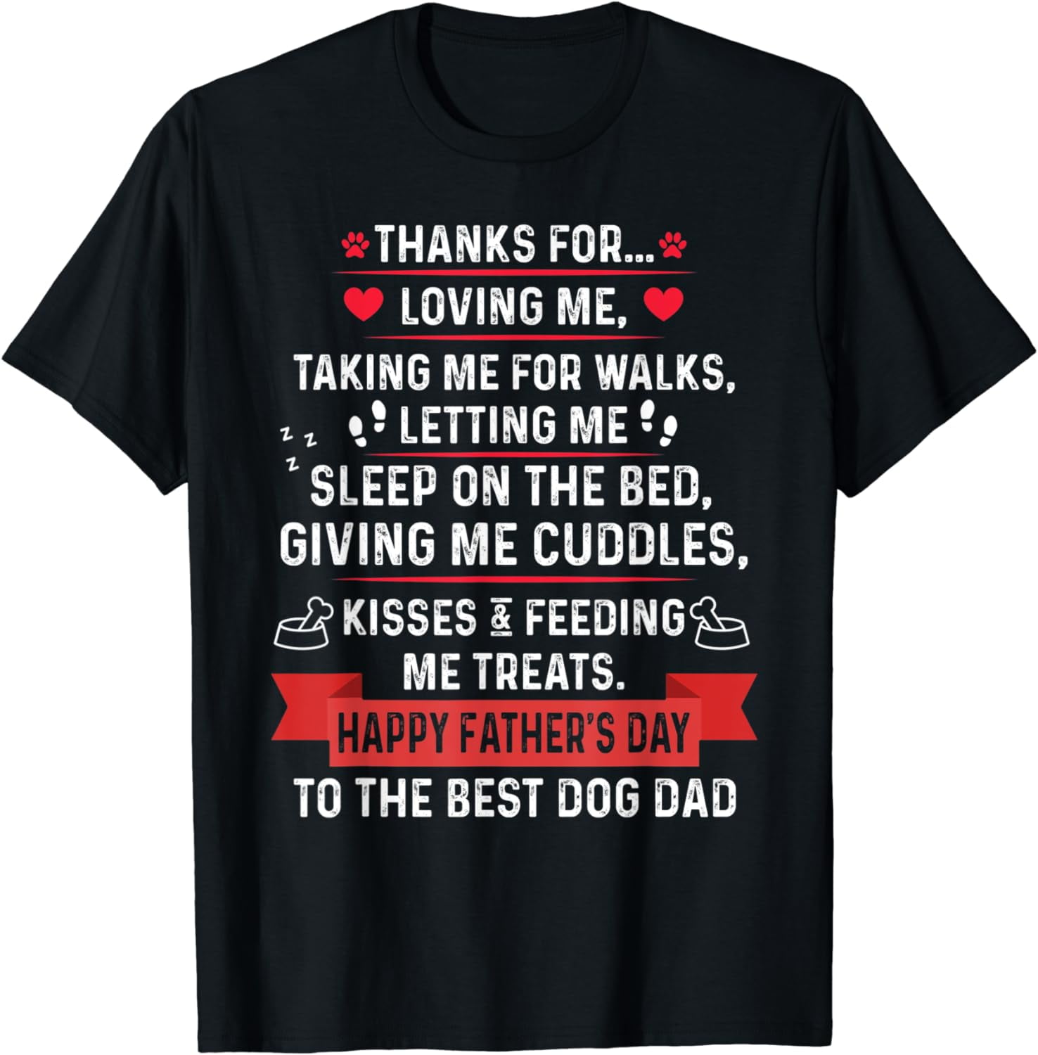 Mens Thank You For Loving Me Happy Father's Day Dog Dad T-Shirt ...
