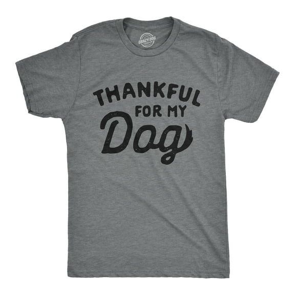 Mens Thankful for My Dog T Shirt Funny Cute Pet Puppy Thanksgiving Graphic Tee Graphic Tees