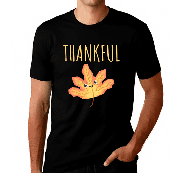 Mens Thanksgiving Shirt Autumn Leaf Funny Thanksgiving Shirts Fall Shirts Men Thankful Shirts for Men