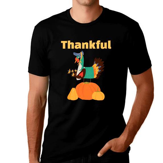 Mens Thanksgiving Shirt Funny Turkey Shirts Thanksgiving Gifts Fall Shirts Men Thankful Shirts for Men