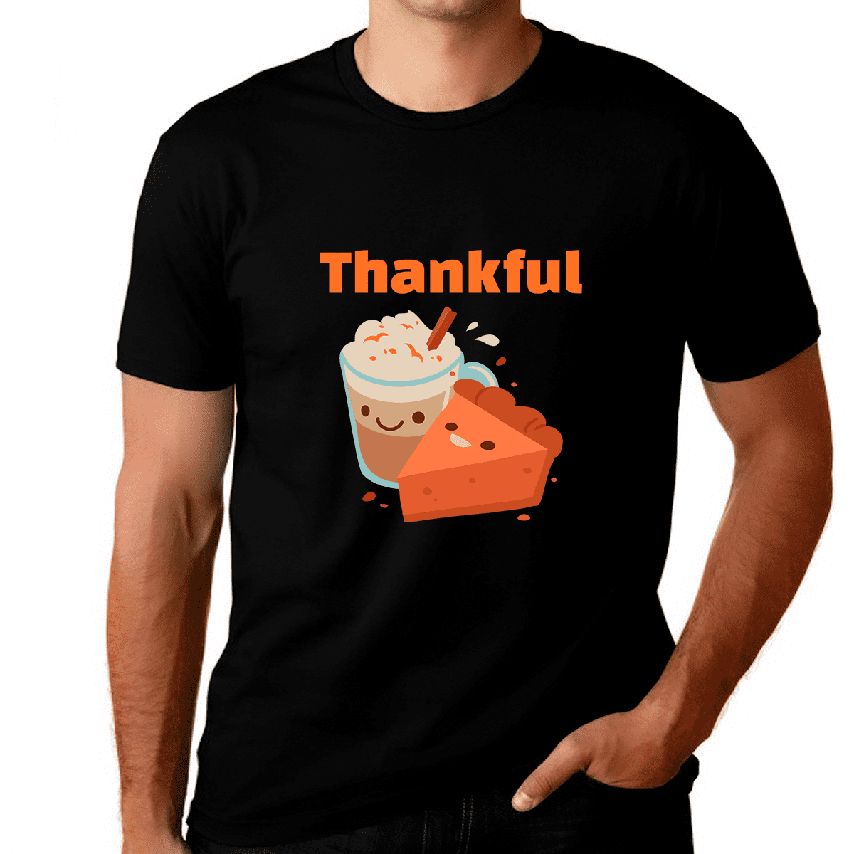 Mens Thanksgiving Shirt Plus Size Coffee Shirt Fall Shirt Funny Big and