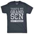 thumbnail image 1 of Mens Thats My Grandson Out There T Shirt Funny Proud Football Grandparent Tee for Guys Graphic Tees, 1 of 7