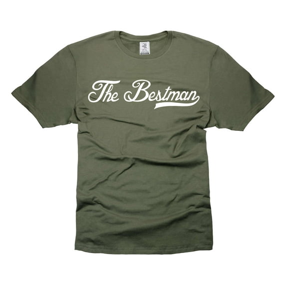 Mens The Bestman T-shirt Wedding Shirts Bachelor Party Shirt Best Man Shirt Wedding Party Shirts (4X-Large Military Green)