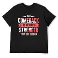 thumbnail image 1 of Mens The Comeback Is Always Stronger Than Setback Motivational T-Shirt Black Large, 1 of 5