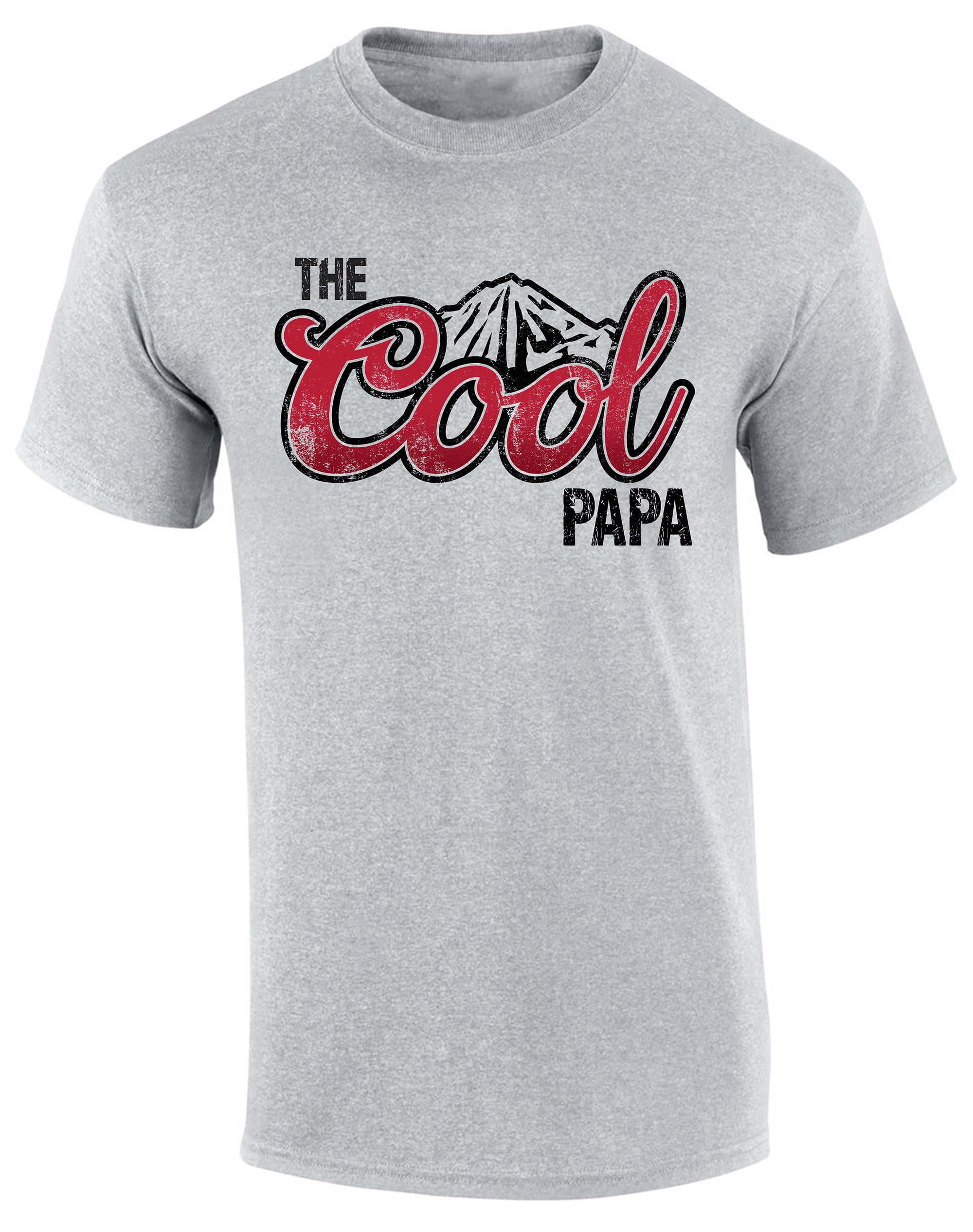 Mens The Cool Papa Shirt Funny Cold Mountains American Can Logo Parody  Short Sleeve T-shirt Graphic Tee-Sports Gray-xxl 