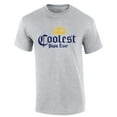 thumbnail image 1 of Mens The Coolest Papa Ever Shirt Funny Crown Cervezas Mexican Can Logo Parody Short Sleeve T-shirt Graphic Tee-Sports Gray-xl, 1 of 4