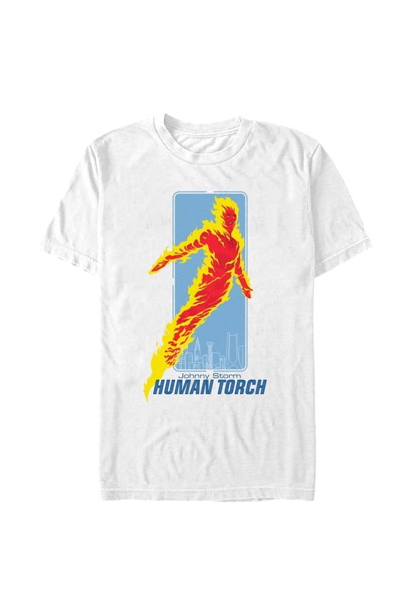 Mens The Fantastic Four: First Steps Human Torch Johnny T Shirt