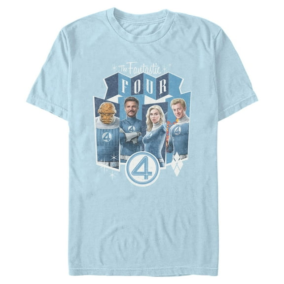 Mens The Fantastic Four: First Steps Retro First Family Panels T Shirt