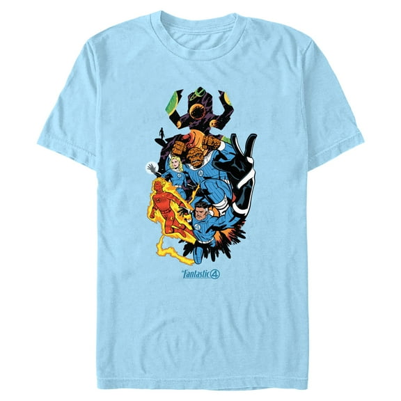 Mens The Fantastic Four: First Steps Team vs Galactus T Shirt