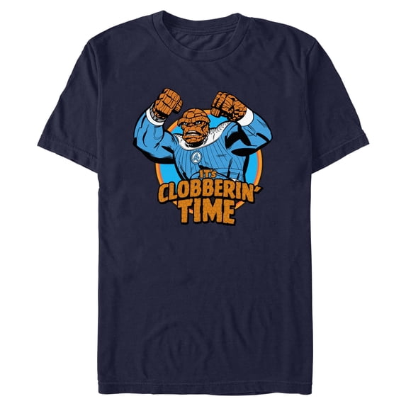 Mens The Fantastic Four: First Steps The Thing Clobberin Time Phrase T Shirt