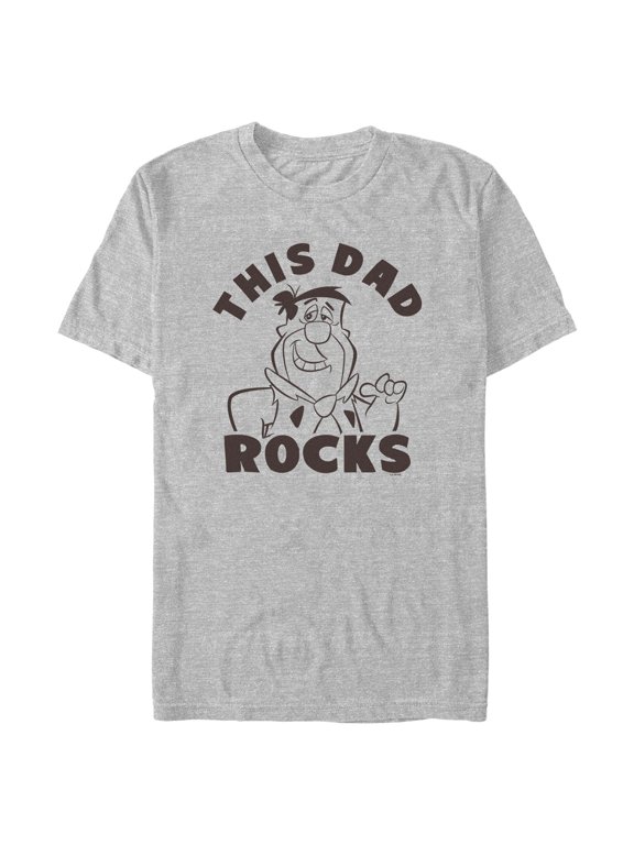 Mens The Flintstones This Dad Rocks T Shirt