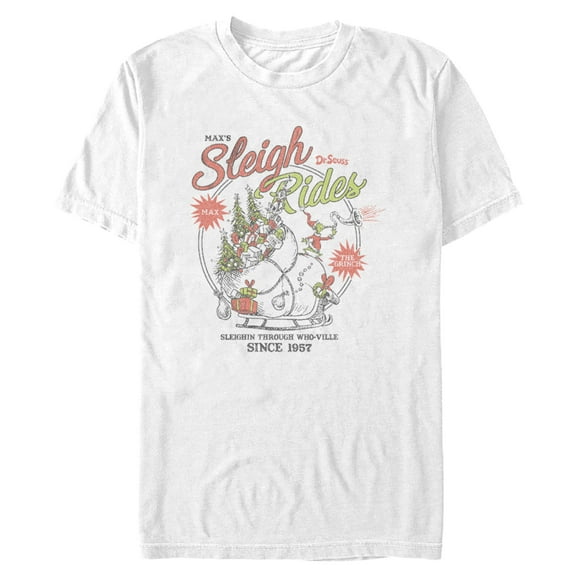 Mens The Grinch Max's Sleigh Rides T Shirt