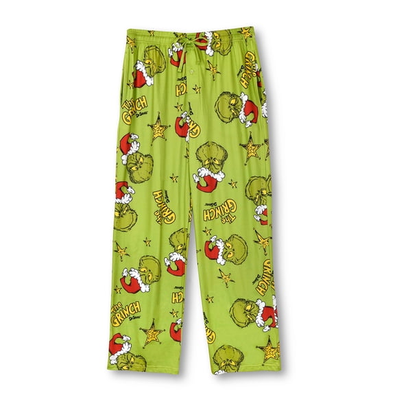 Men's The Grinch Christmas Classic Logo Cartoon Faces Lounge Pants