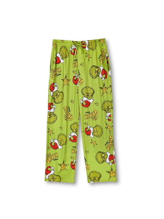 Men's The Grinch Christmas Classic Logo Cartoon Faces Lounge Pants