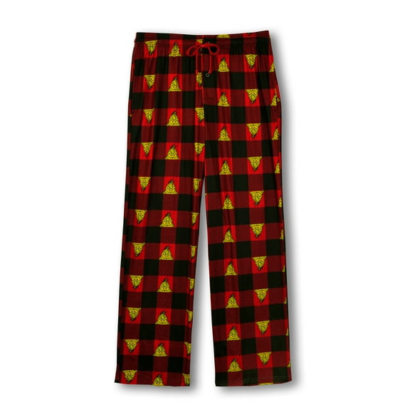 Mens The Grinch Red and Black Mean One Lounge Pants