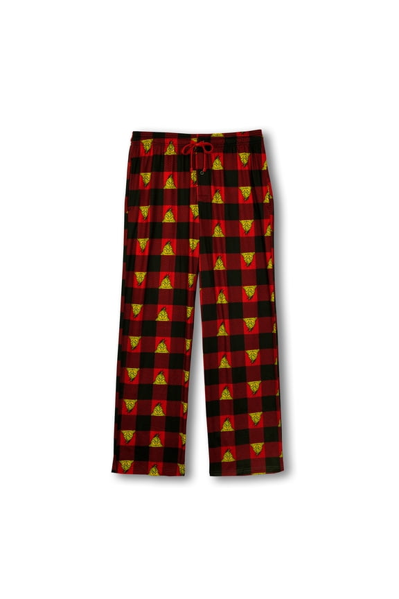 Mens The Grinch Red and Black Mean One Lounge Pants