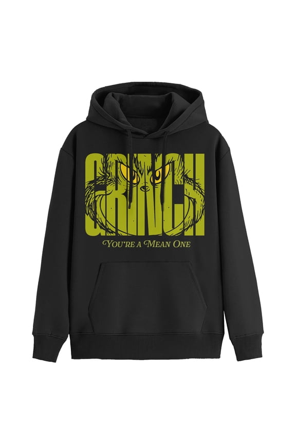 Mens The Grinch You're A Mean One Logo Lightweight Hoodie