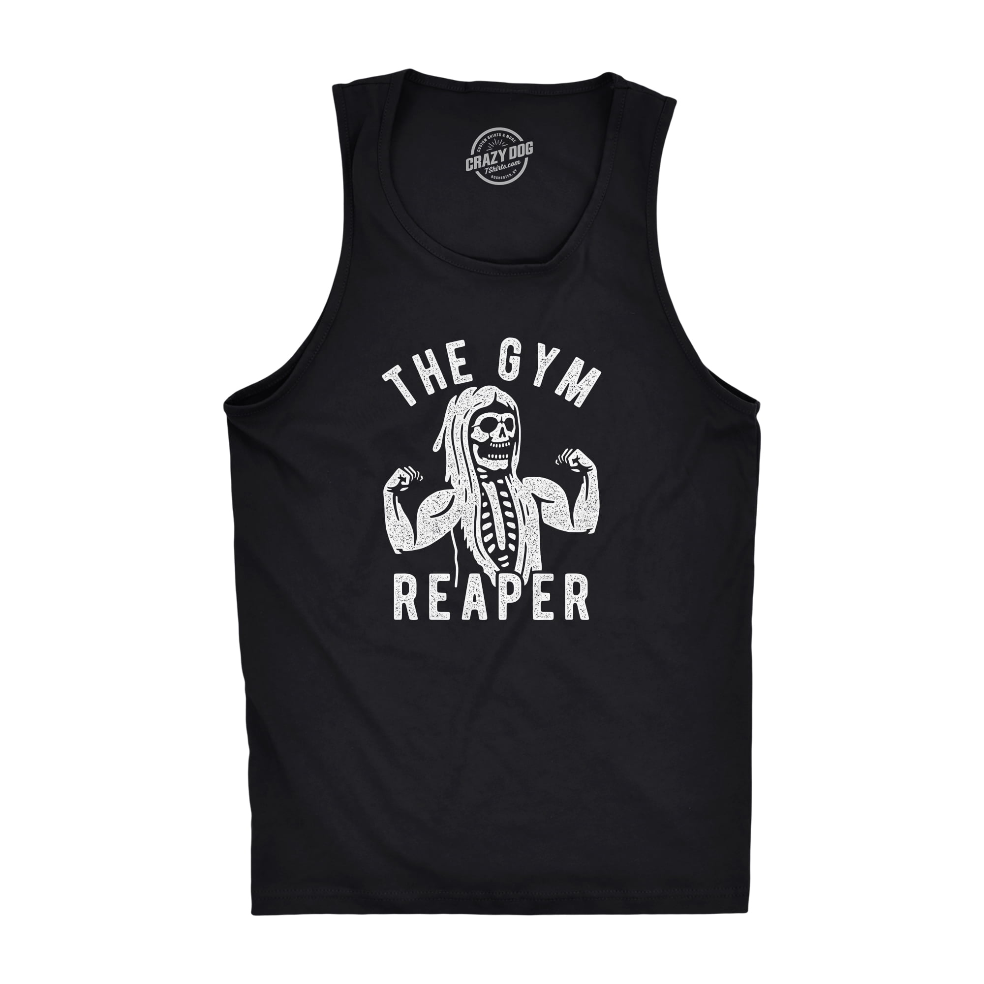 Mens The Gym Reaper Fitness Tank Funny Grim Reaper Funny Halloween