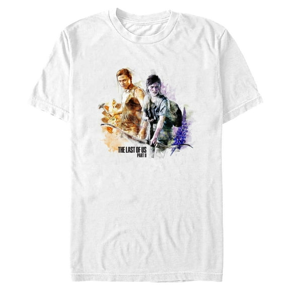 Mens The Last of Us Ellie and Abby Watercolor T Shirt
