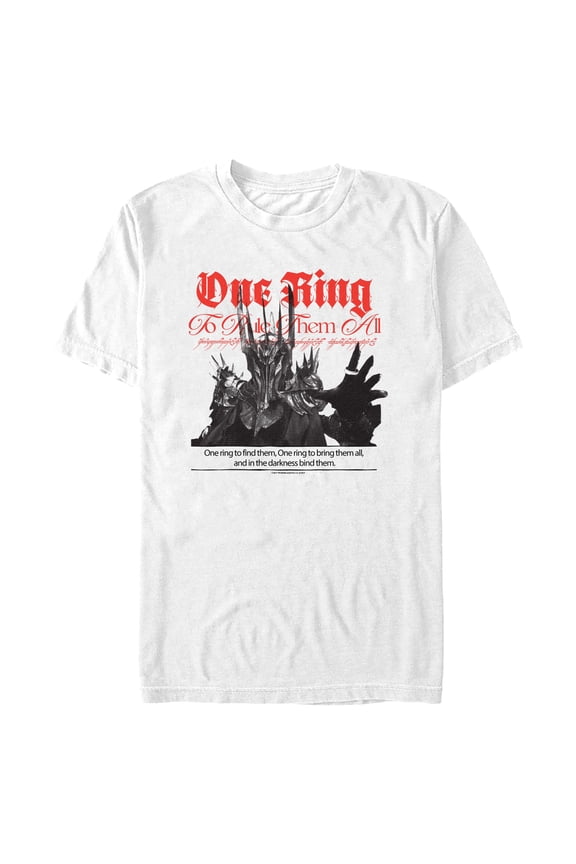 Mens The Lord of the Rings Sauron One Ring To Rule T Shirt