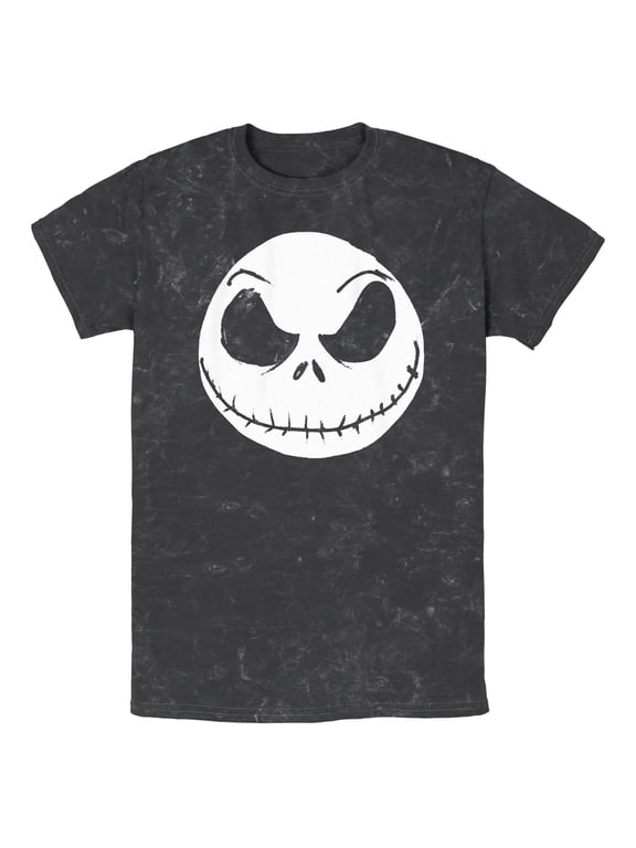 Mens The Nightmare Before Christmas Halloween Jack Skellington Big Face T Shirt