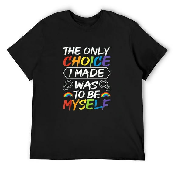 Mens The Only Choice I Made Gay Pride Lgbt Rainbow Flag T-Shirt Black 3X-Large