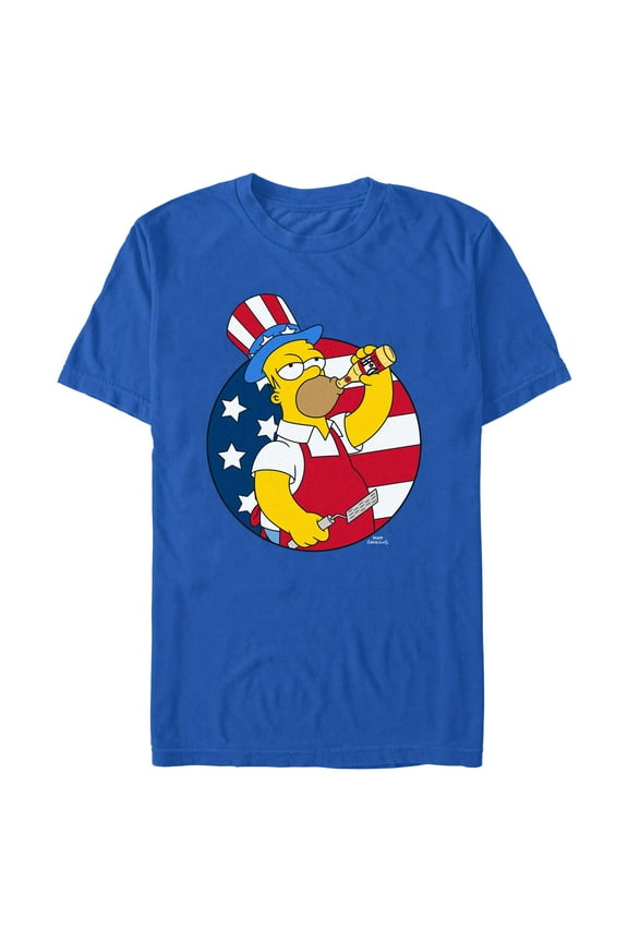 Mens The Simpsons American Griller T Shirt