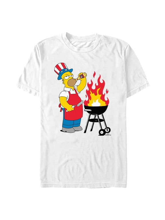 Mens The Simpsons Barbecue Homer T Shirt