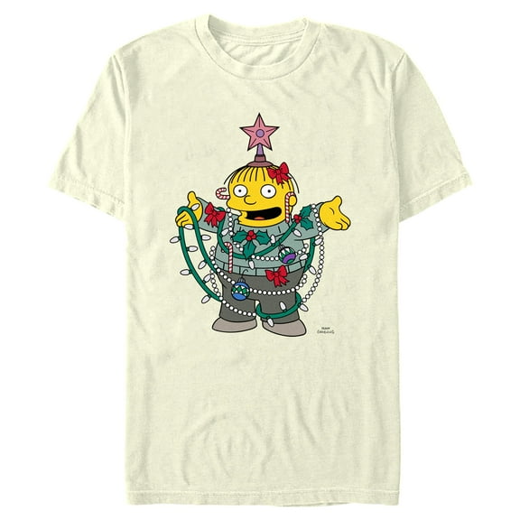 Mens The Simpsons Christmas Lights Ralph Pose T Shirt