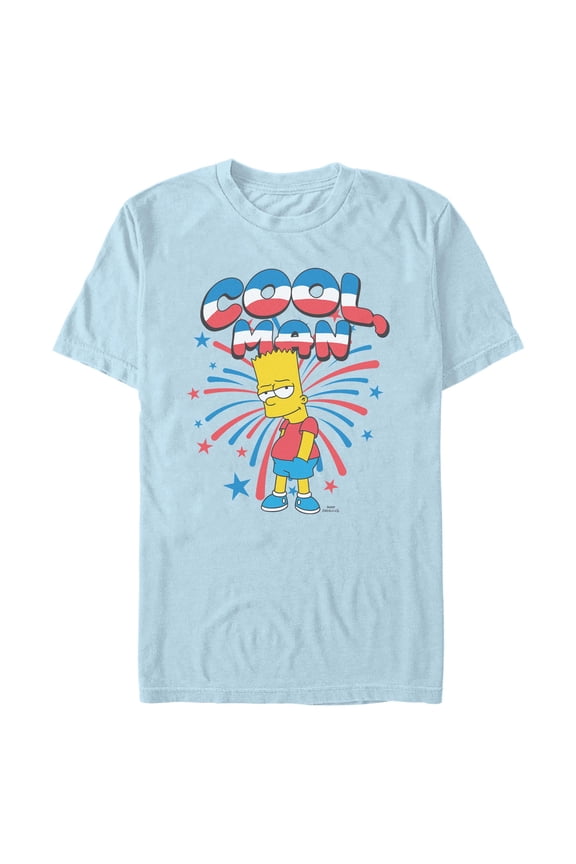 Mens The Simpsons Festive Cool Man Bart T Shirt