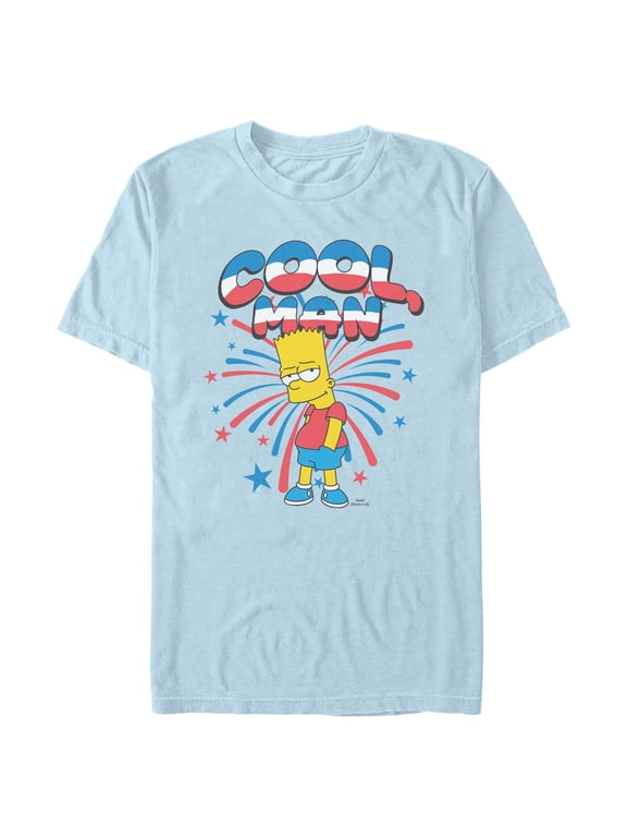 Mens The Simpsons Festive Cool Man Bart T Shirt